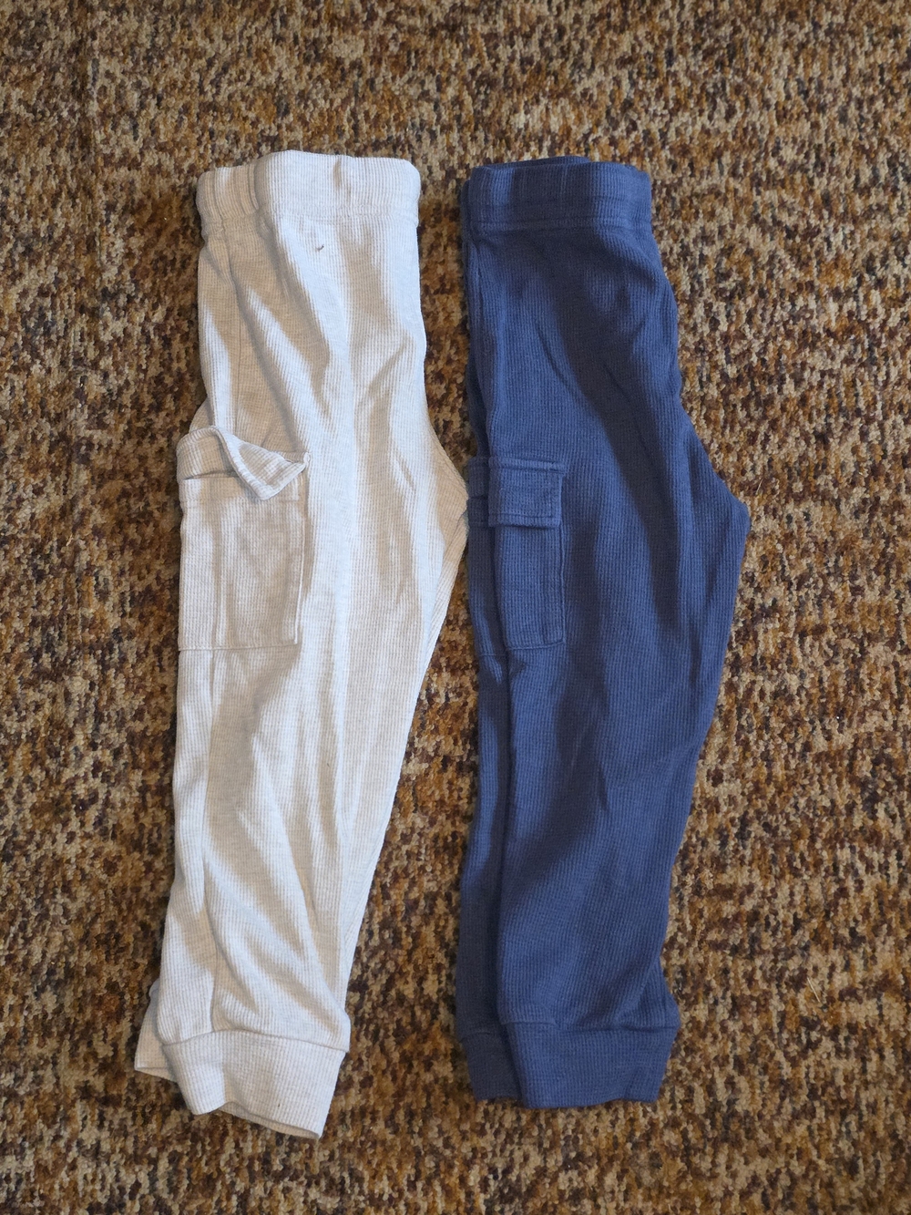 Garanimals Light Gray and Navy Ribbed Cargo Joggers